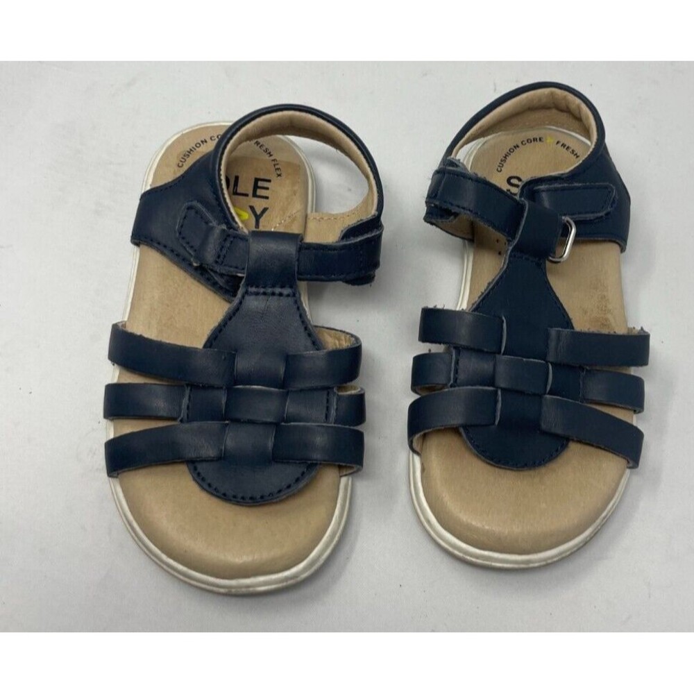 Sole Play Navy Blue Camden Leather Sandals Size 7 Open Toed